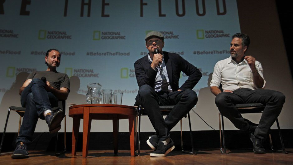 Leonardo DiCaprio, Mark Ruffalo and Fisher Stevens