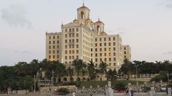 Hotel Nacional de Cuba overlooks the Malécon and Havana harbor.
